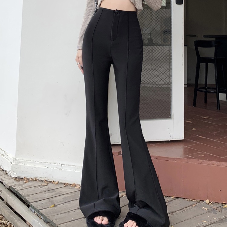 New black flared casual pants 57 02