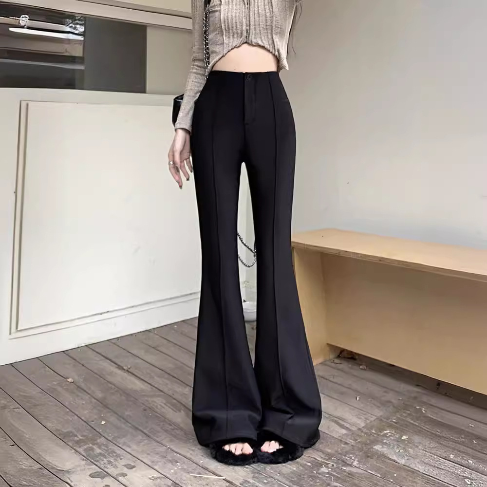 New black flared casual pants 57 01