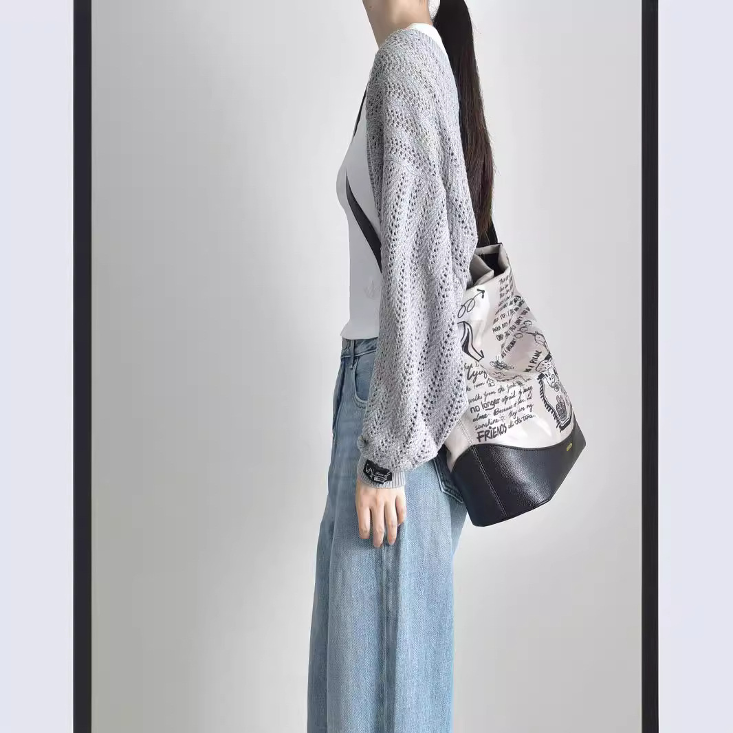 New grey Light Knit Cardigan 53 02