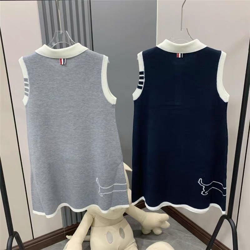 Lapel Contrast Color Sleeveless A-Line Dress 17 02