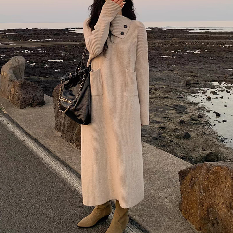 New Long Turtleneck Sweater Dress 12 02