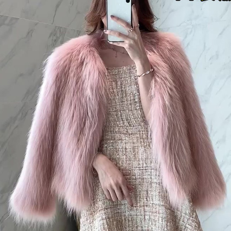 New Short slim water-like fur coat 49